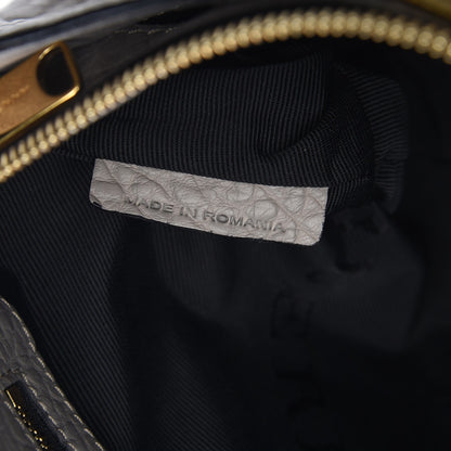 Burberry Signature Grain Calfskin Check Embossed Small Chichester Crossbody Clutch Bag Pale Grey 7 of 8
