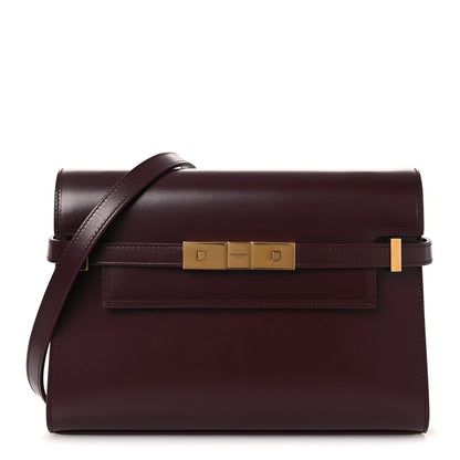 Saint Laurent Smooth Calfskin Small Manhattan Shoulder Bag Hot Wine 1 of 10