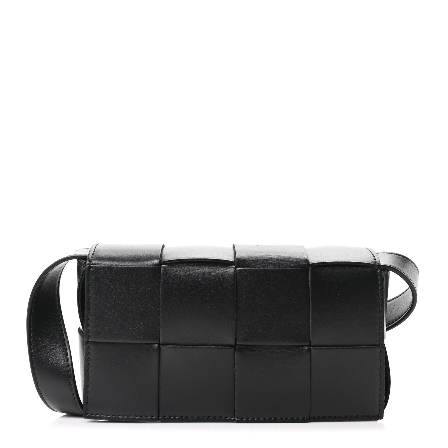 Nappa Maxi Intreccio The Belt Cassette Bag Black