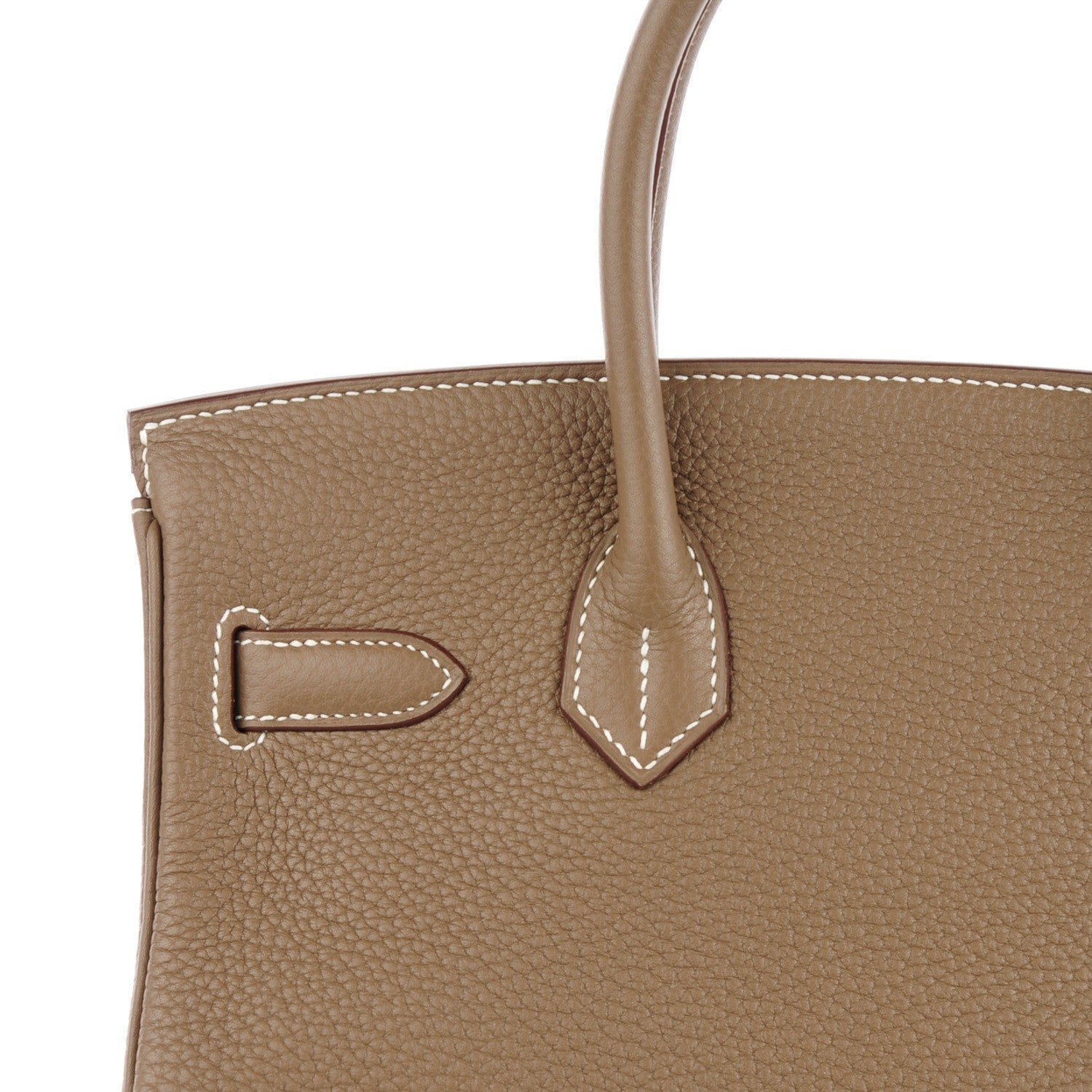 Hermes Taurillon Clemence Birkin 30 Etoupe 22 of 23