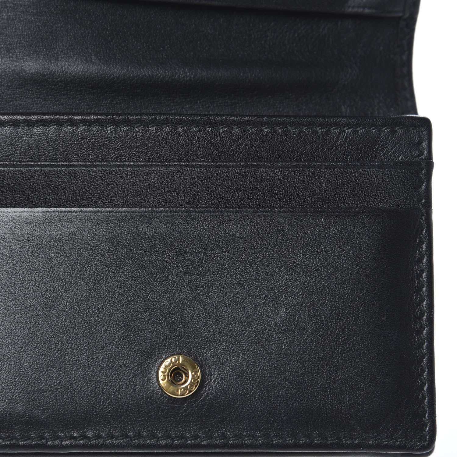 Gucci Calfskin Matelasse GG Marmont Card Case Wallet Black 12 of 13