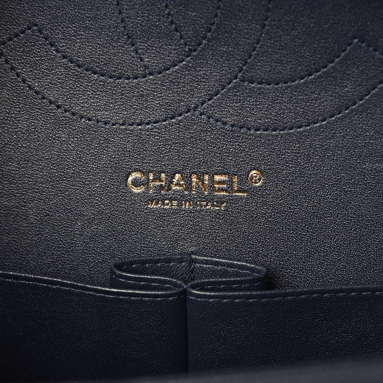 Chanel Caviar Quilted Jumbo Double Flap Navy Blue 6 of 11