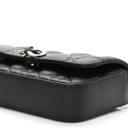 Christian Dior Lambskin Cannage Dior Talk Phone Pouch Black 10 of 10