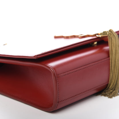 Saint Laurent Smooth Calfskin Medium Classic Monogram Kate Tassel Satchel Lipstick Red 5 of 10