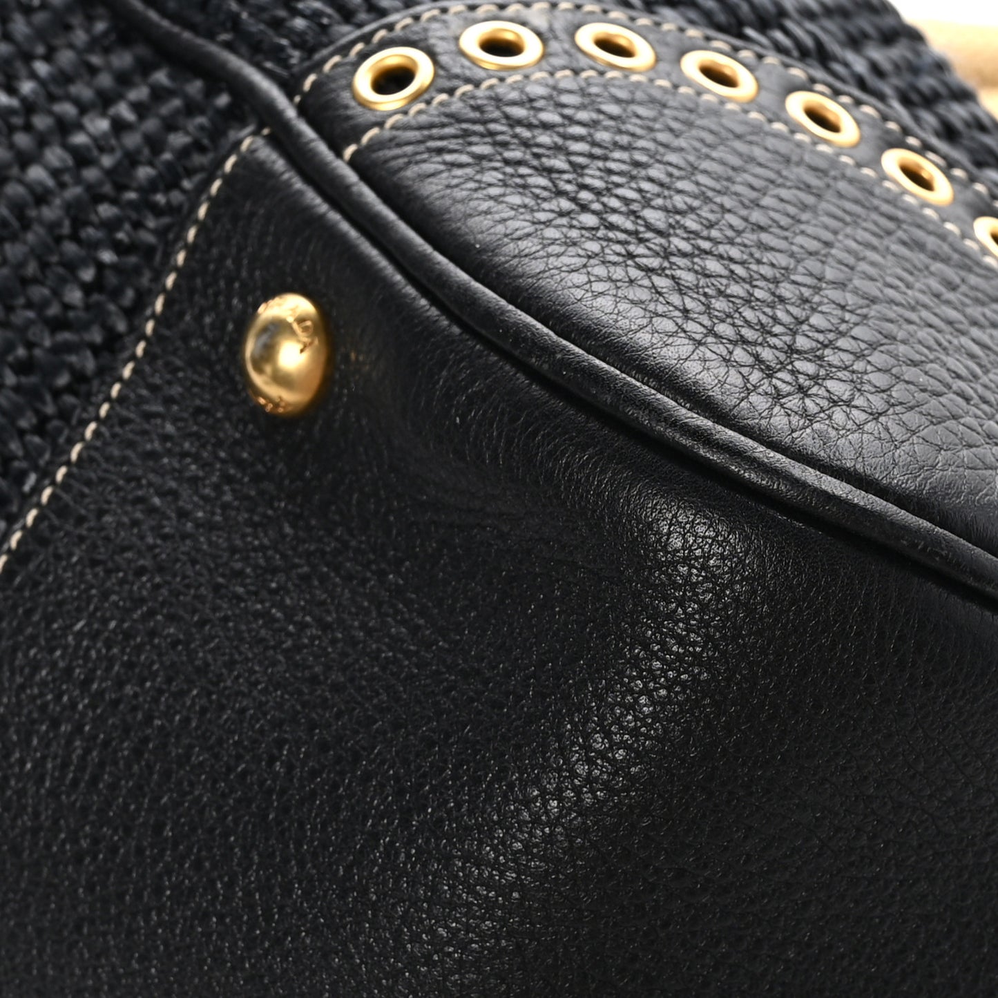 Paglia Vitello Daino Frame Satchel Black