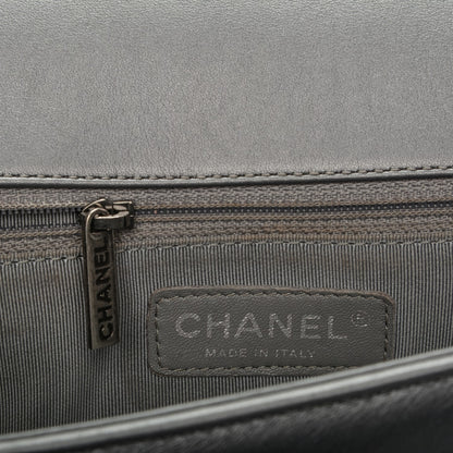 Chanel Calfskin Quilted New Medium Boy Flap Grey 6 of 7