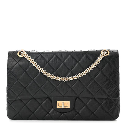 Chanel Aged Calfskin Quilted 50th Anniversary 2.55 Reissue 226 Flap Black 1 of 12