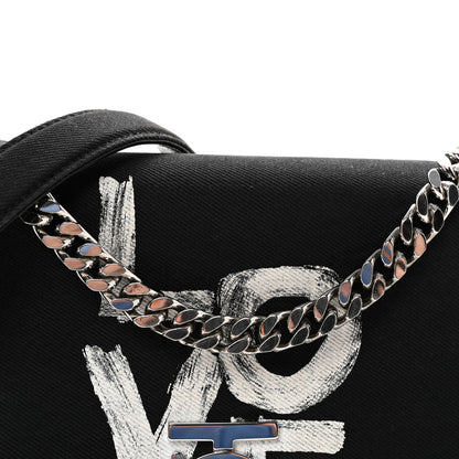 Burberry Canvas Printed Small Love Lola Bag Black 8 of 10
