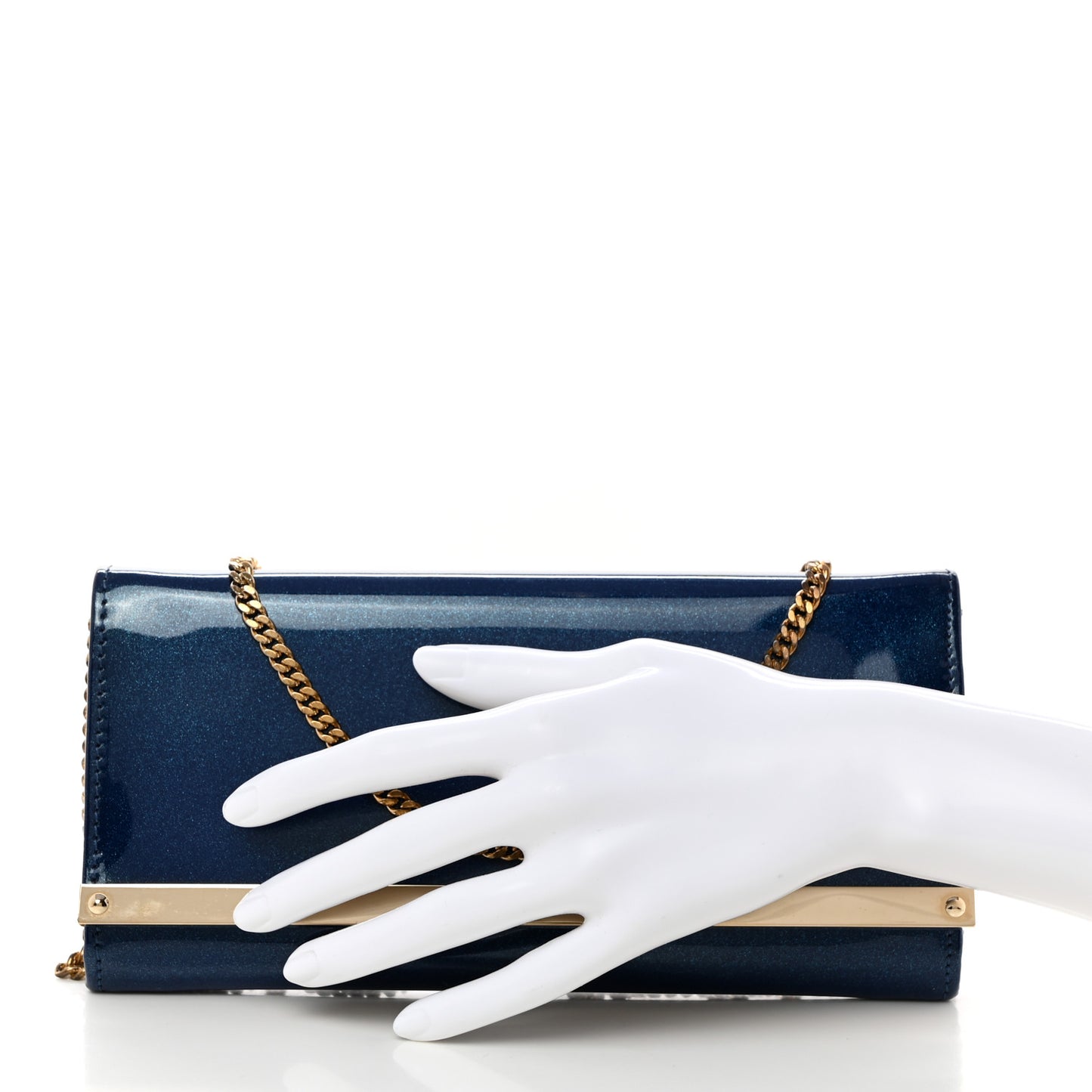 Patent Milla Wallet on Chain Navy