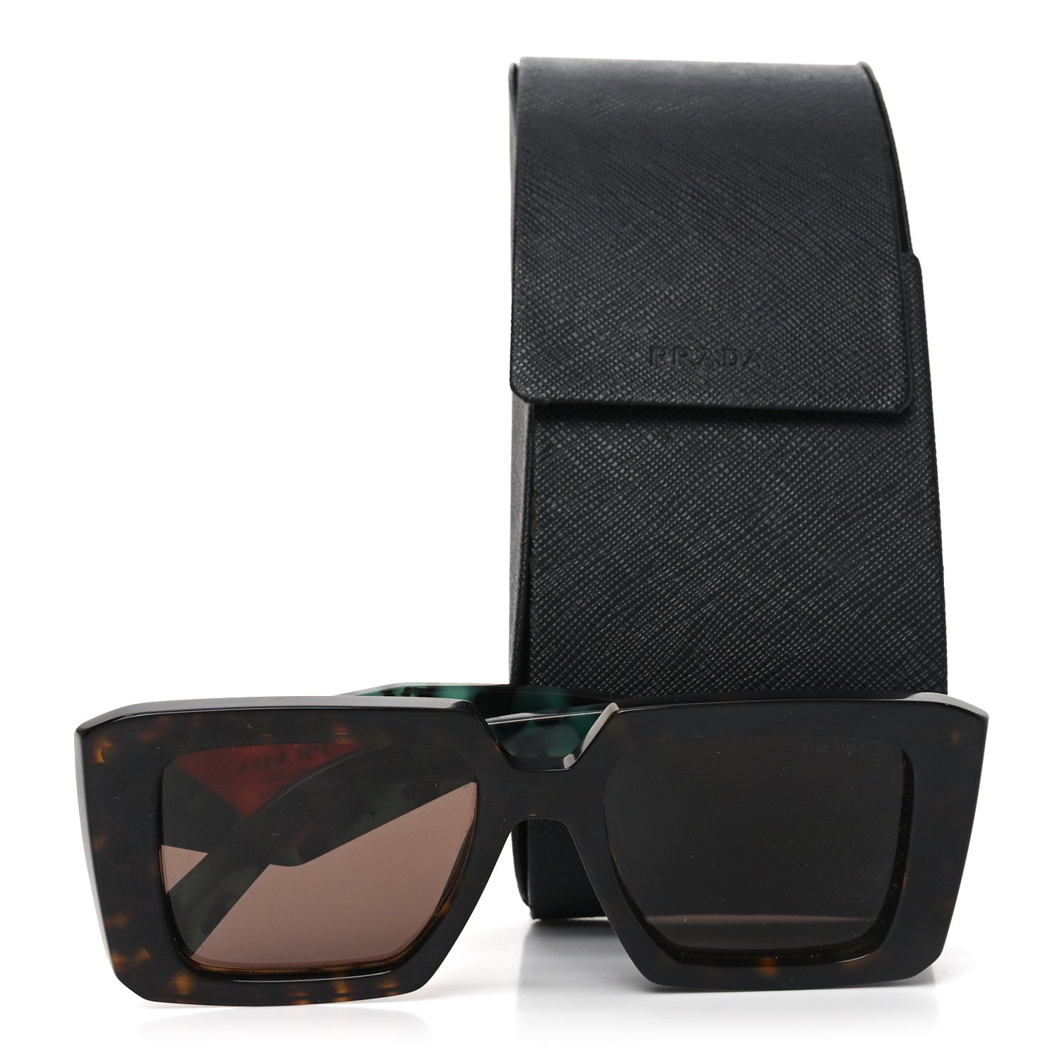 Prada Acetate Symbole Sunglasses SPR 23Y Red Tortoise 7 of 7