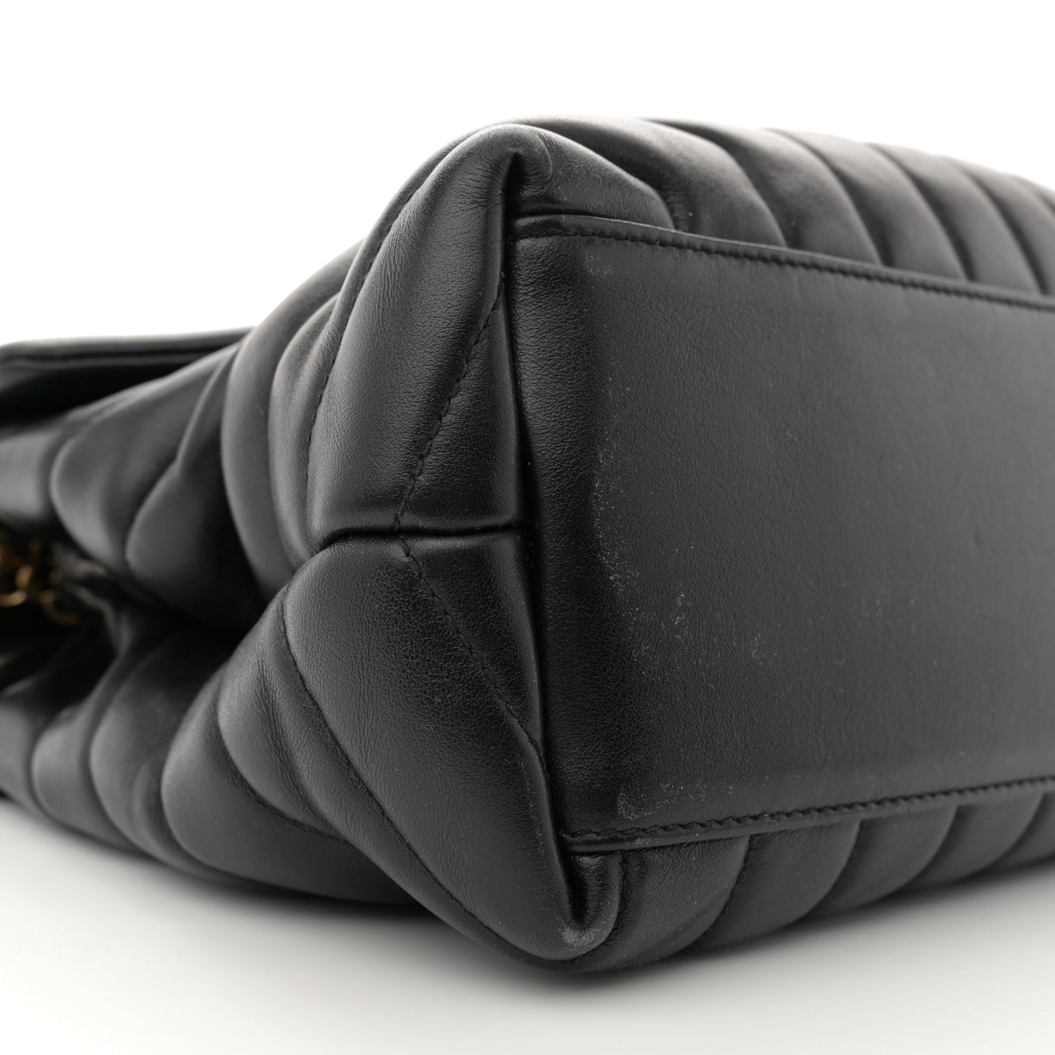 Saint Laurent Calfskin Y Quilted Monogram Medium Loulou Chain Satchel Black 9 of 13