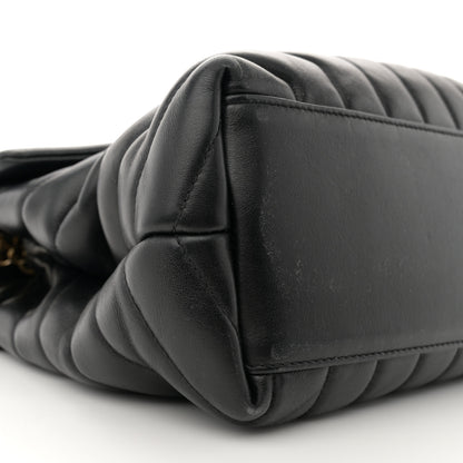 Saint Laurent Calfskin Y Quilted Monogram Medium Loulou Chain Satchel Black 9 of 13