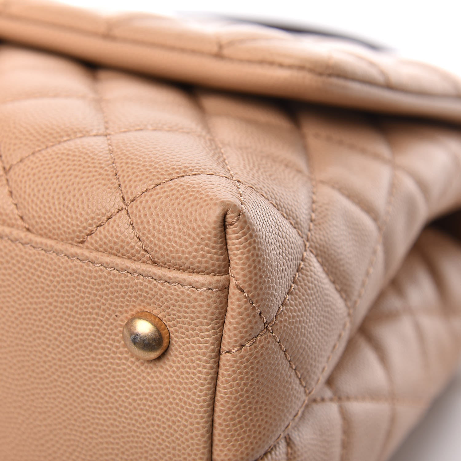 Chanel Caviar Lizard Embossed Quilted Small Coco Handle Flap Beige 12 of 18