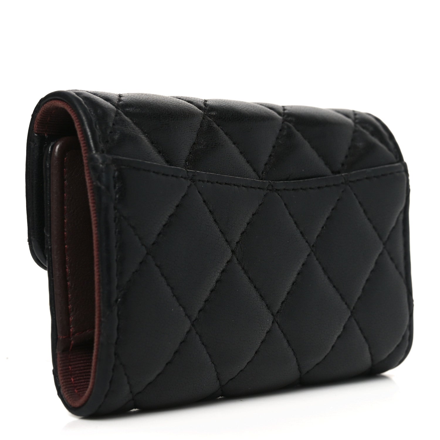 Chanel Lambskin Quilted 4 Key Holder Black 3 of 9
