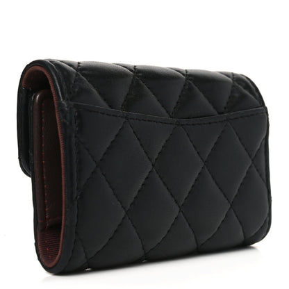 Chanel Lambskin Quilted 4 Key Holder Black 3 of 9