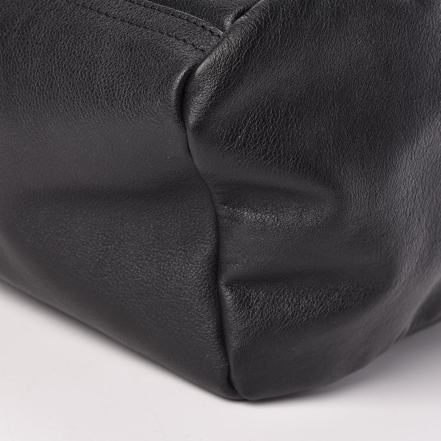 Calfskin Large Pandora Logo Strap Black