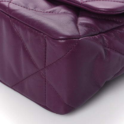 Chanel Goatskin Quilted Large Chanel 19 Flap Purple 10 of 10