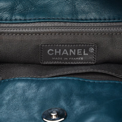 Chanel Lambskin Large Sharpei Shoulder Bag Turquoise 6 of 10