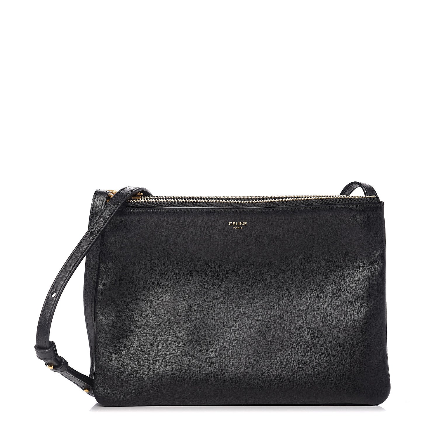 Lambskin Large Trio Crossbody Bag Black