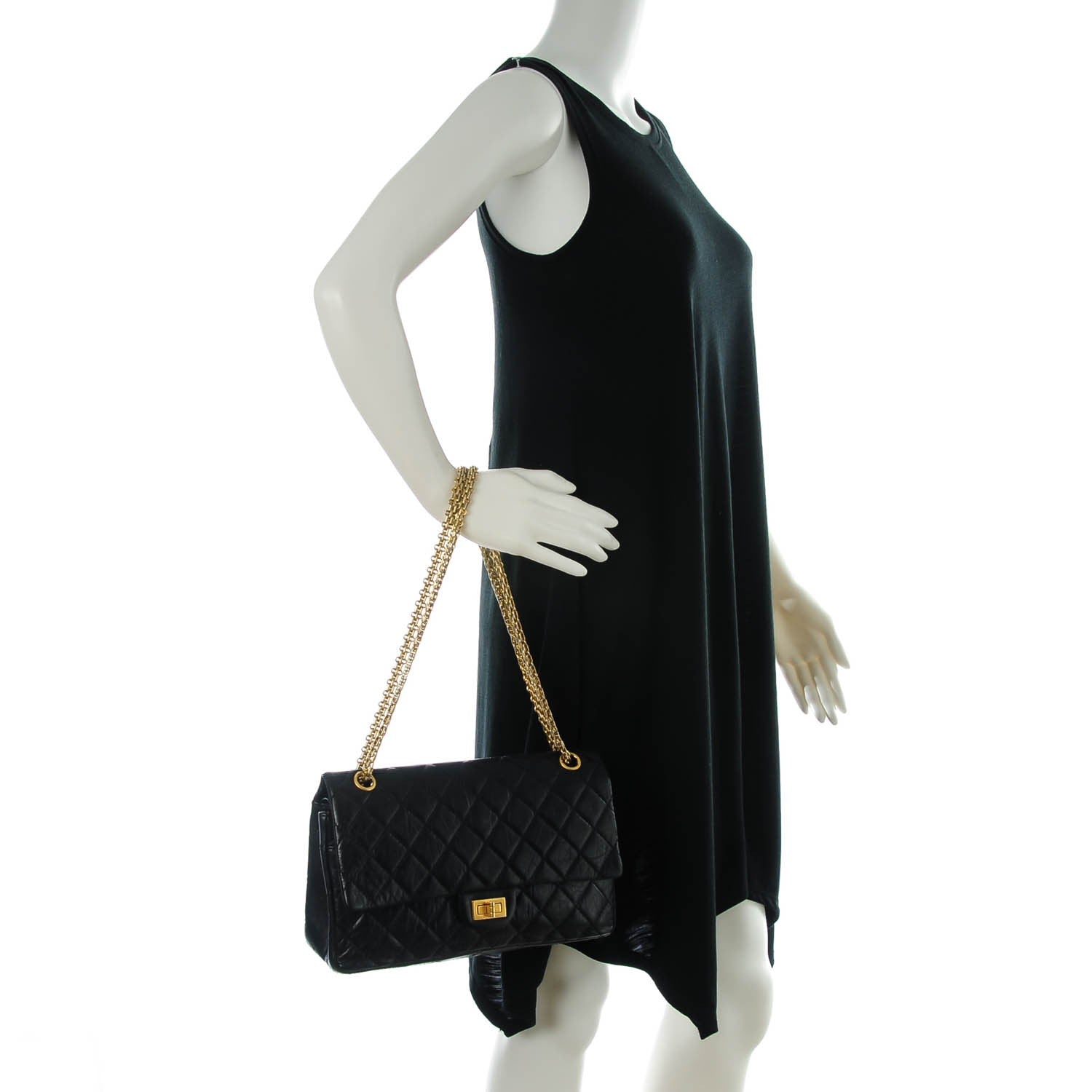 Chanel Aged Calfskin Quilted 2.55 Reissue 226 Flap Black 2 of 9