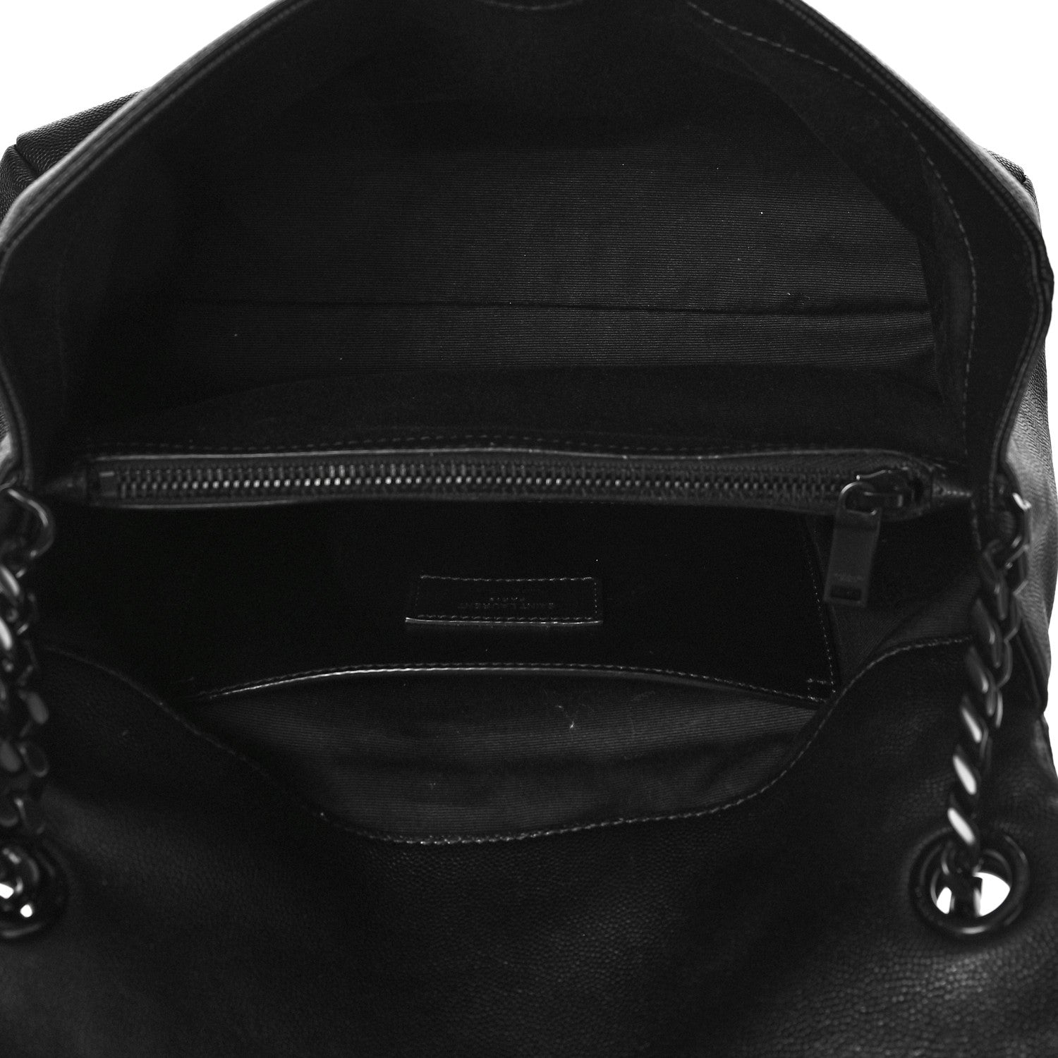 Saint Laurent Grain De Poudre Medium West Hollywood Monogram Fold-Over Black 5 of 9