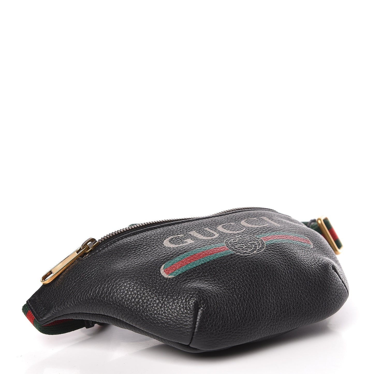 Grained Calfskin Small Logo Belt Bag Black