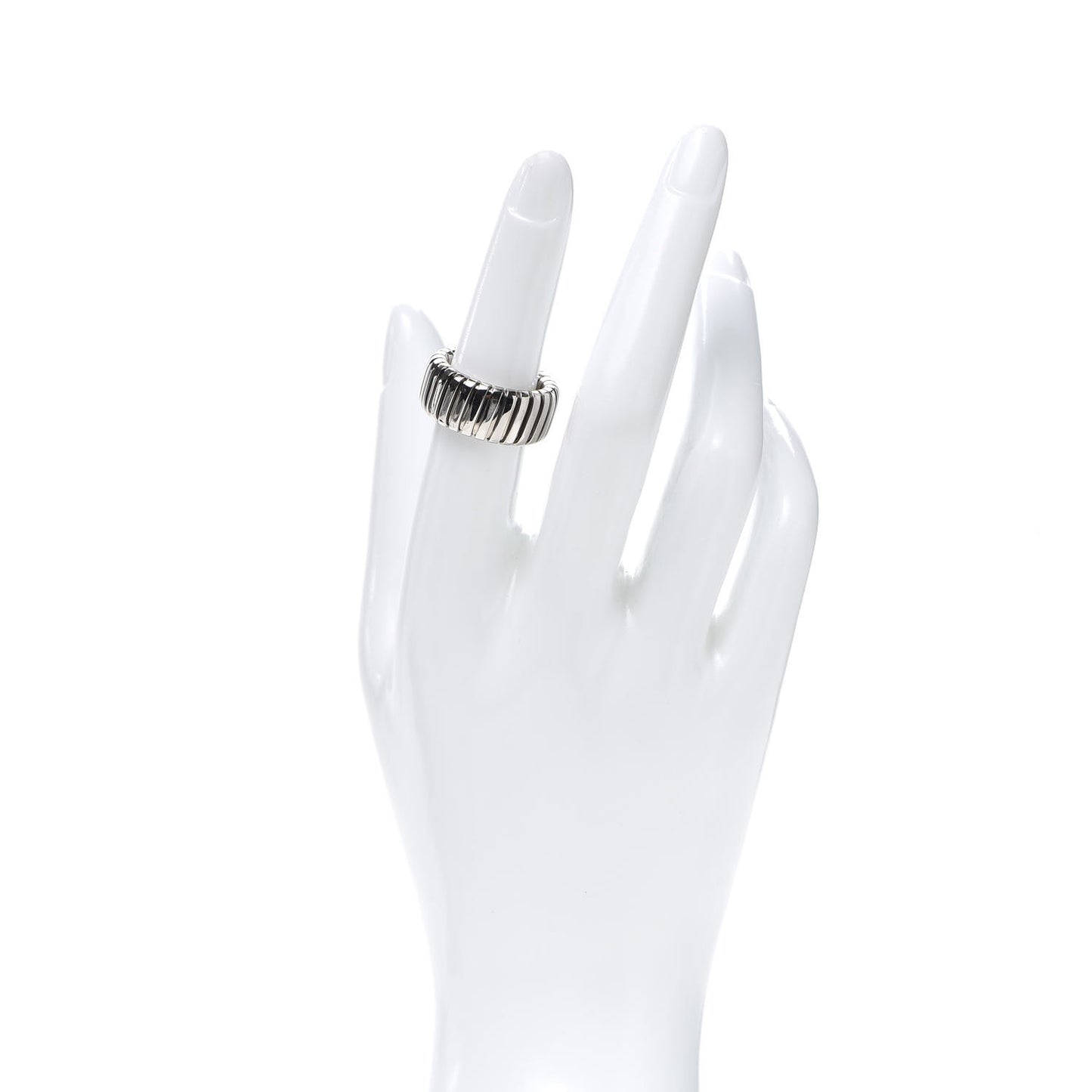 18K White Gold Tubogas Band Ring 52 6