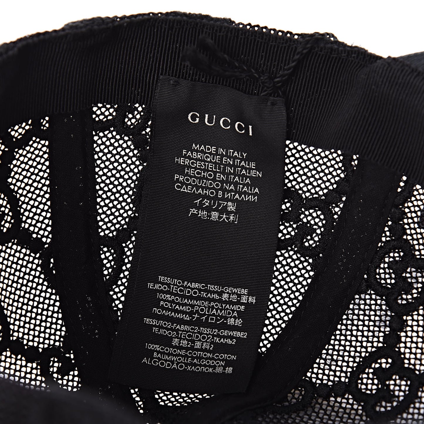 GG Net Embroidered Baseball Hat M Black