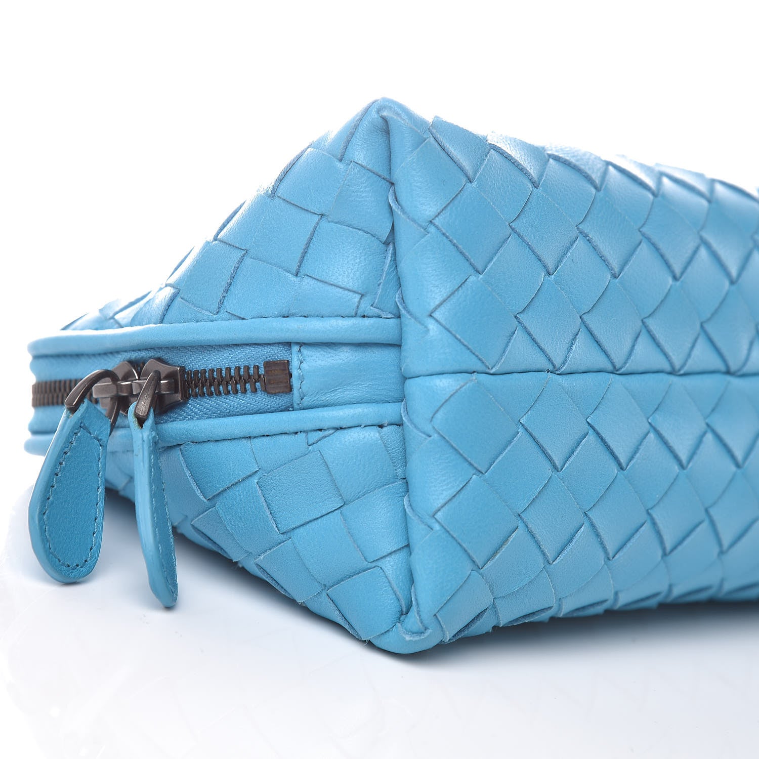 Bottega Veneta Nappa Intrecciato Cosmetic Case Turquoise 9 of 10