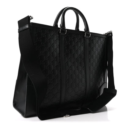 Gucci Guccissima Signature Briefcase Black 3 of 10