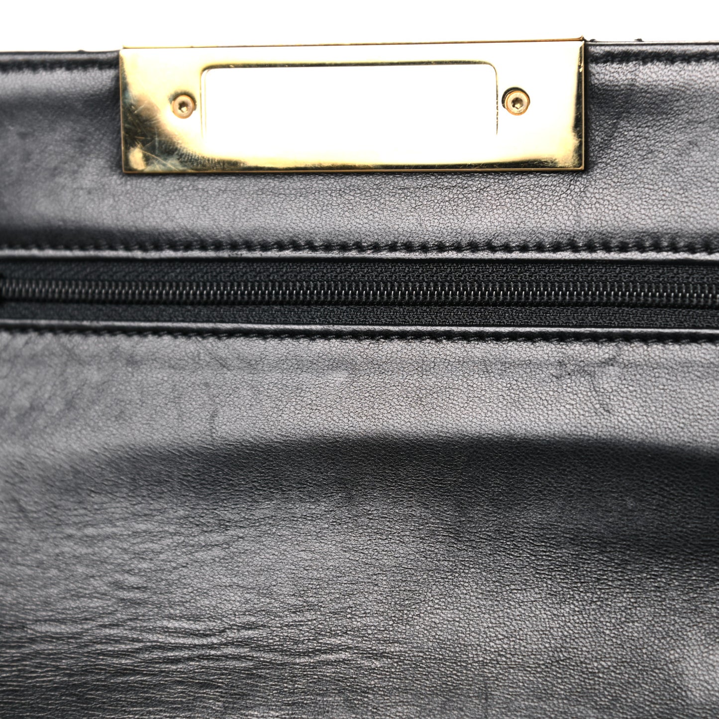 Lambskin Quilted Golden Class Wallet on Chain WOC Black