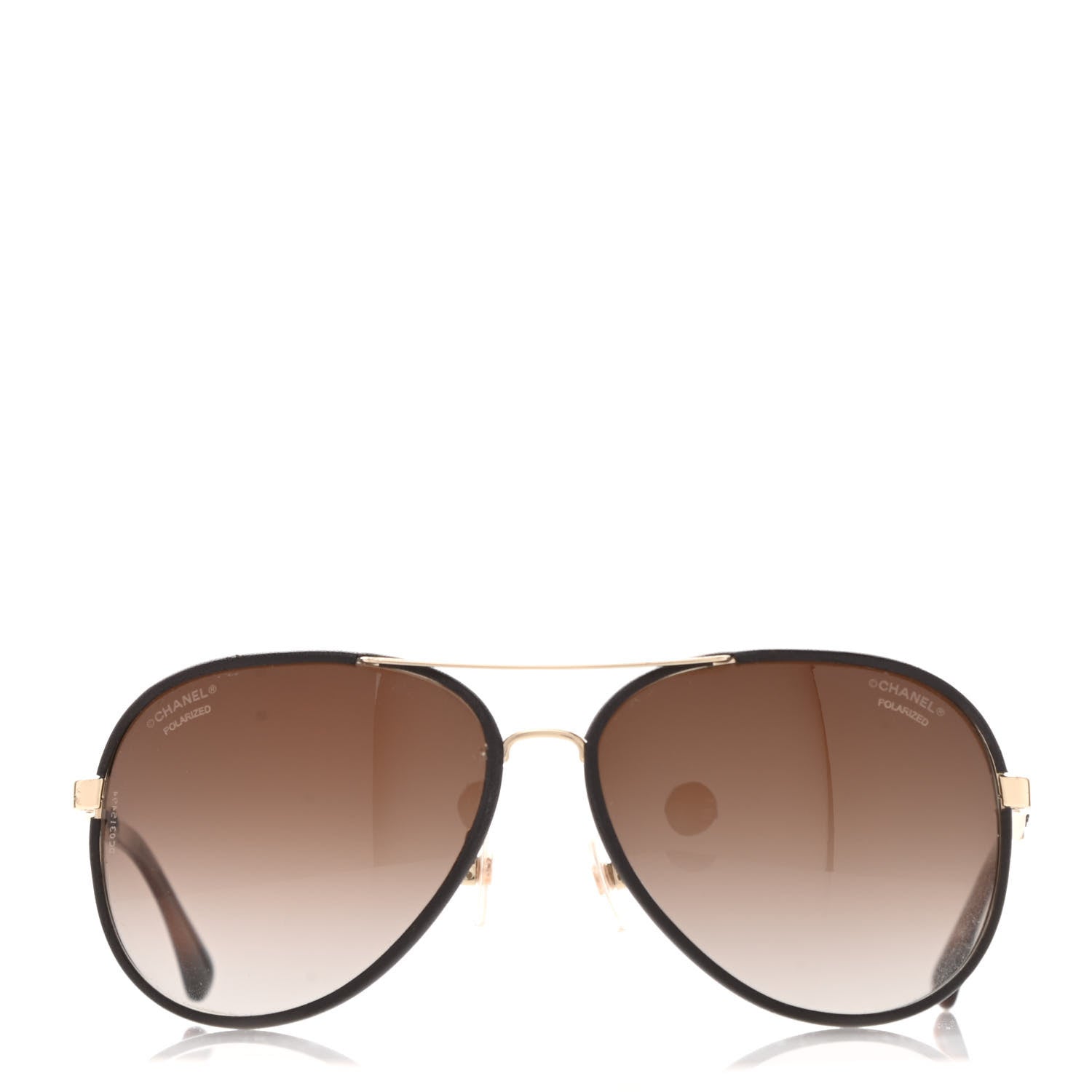 Chanel Metal Polarized Pilot Winter Sunglasses 4219-Q Brown 2 of 8