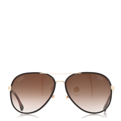 Chanel Metal Polarized Pilot Winter Sunglasses 4219-Q Brown 2 of 8