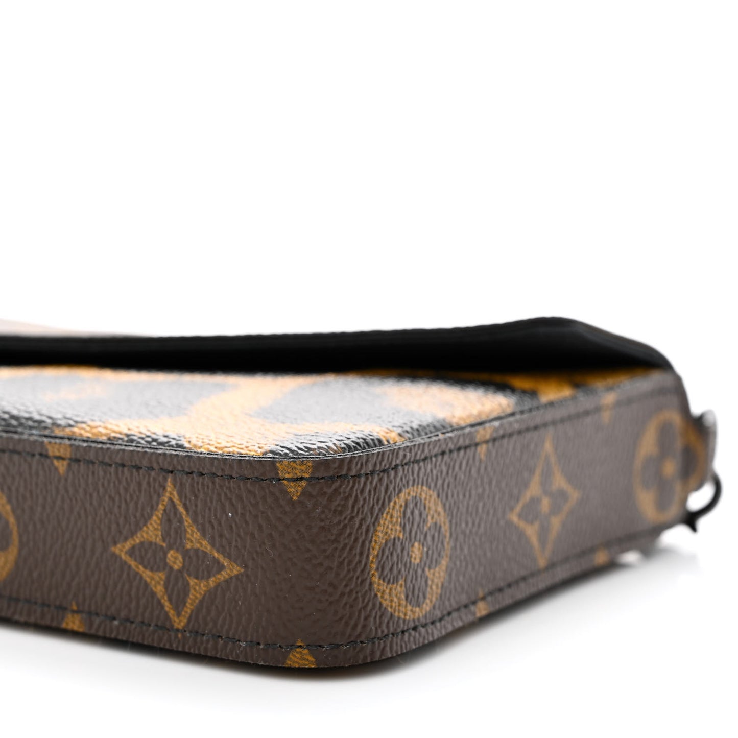 Monogram Animal Print Pochette Felicie Chain Wallet