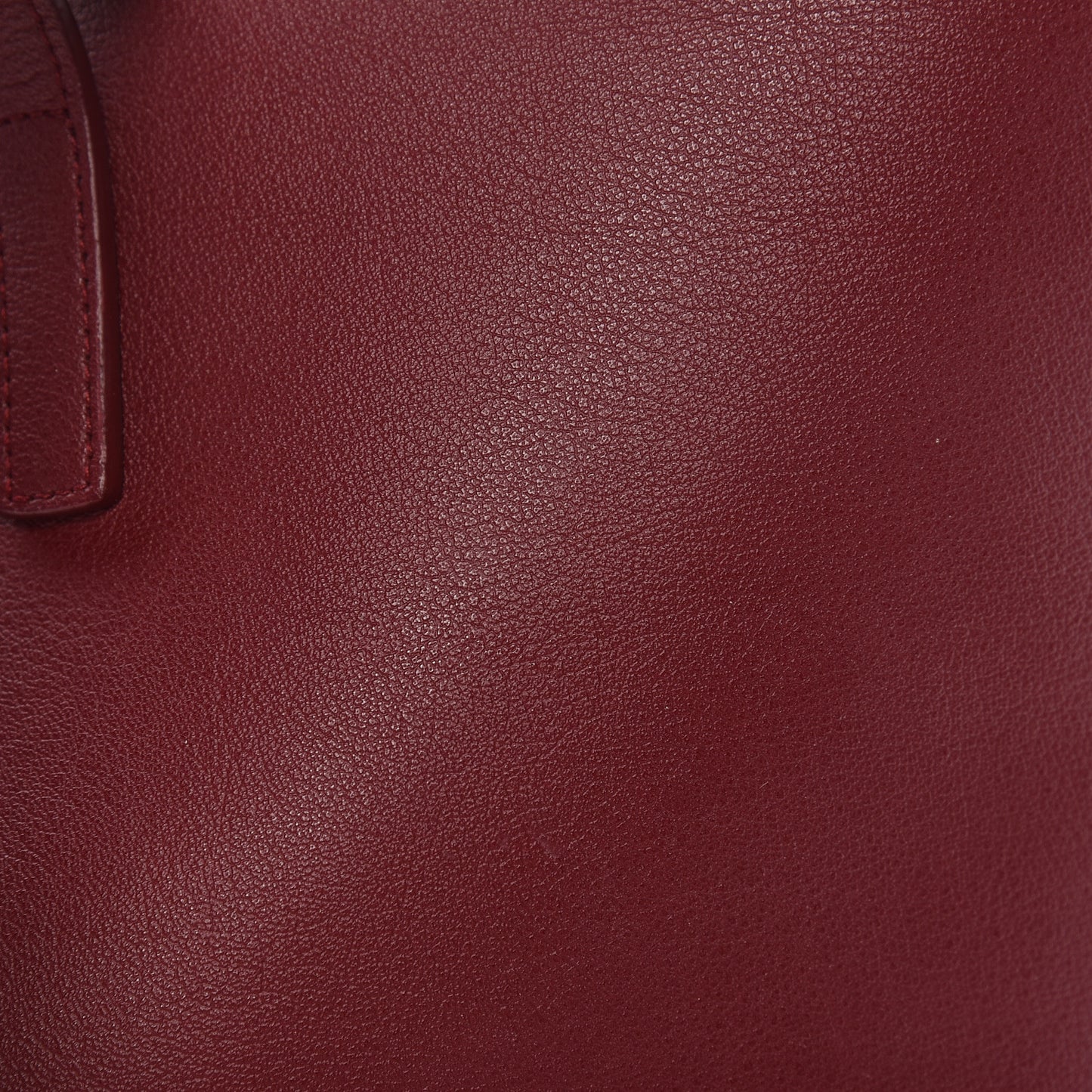 Calfskin Large Shopping Tote Deep Carmin