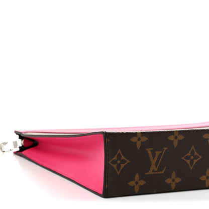 Louis Vuitton Monogram Macassar Pochette Voyage MM Fuchsia 8 of 10
