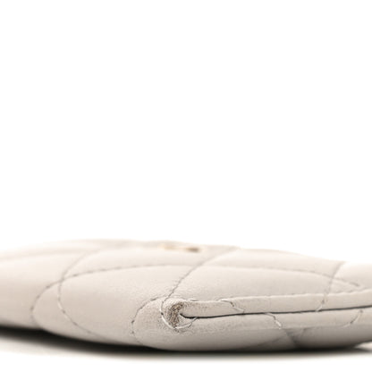 Chanel Lambskin Quilted Card Holder Grey 10 of 10