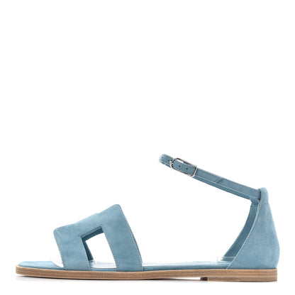 Hermes Suede Goatskin Santorini Sandals 36 1 of 9