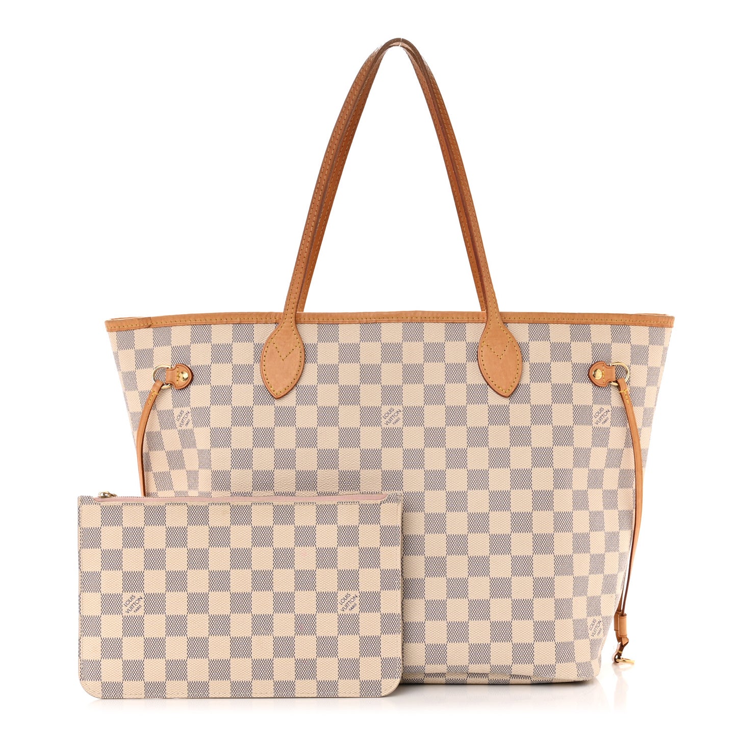 Damier Azur Neo Neverfull MM Rose Ballerine