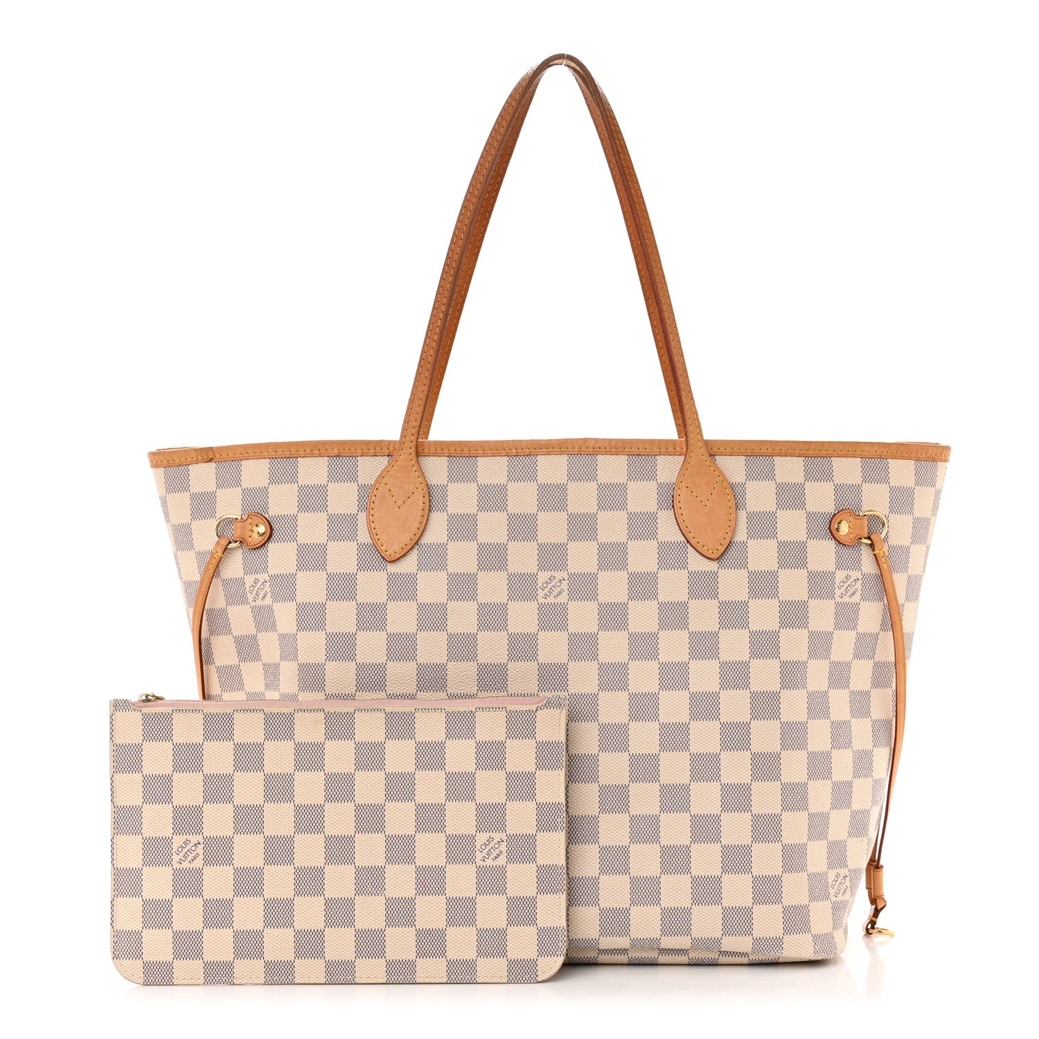 Louis Vuitton Damier Azur Neo Neverfull MM Rose Ballerine 1 of 16