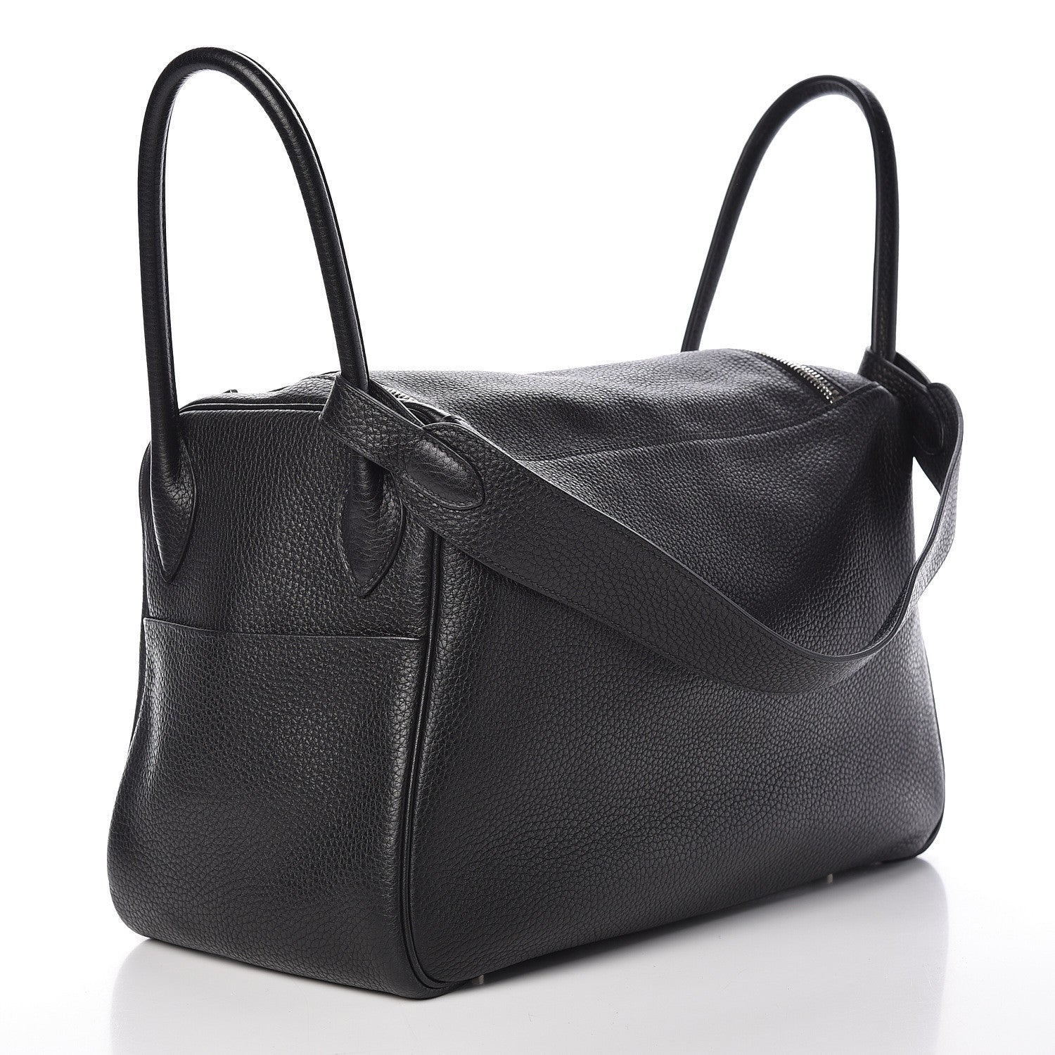 Hermes Taurillon Clemence Lindy 34 Black 3 of 13