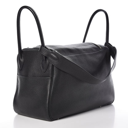 Hermes Taurillon Clemence Lindy 34 Black 3 of 13