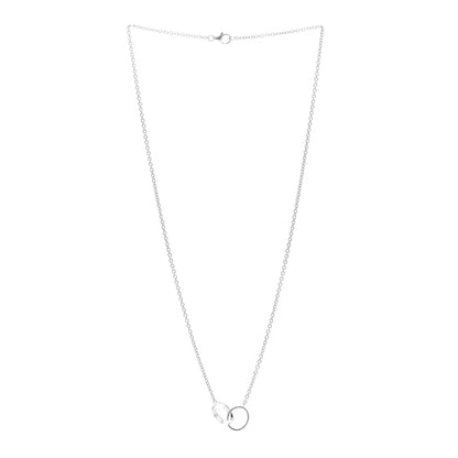 Cartier 18K White Gold Interlocking LOVE Necklace 3 of 5