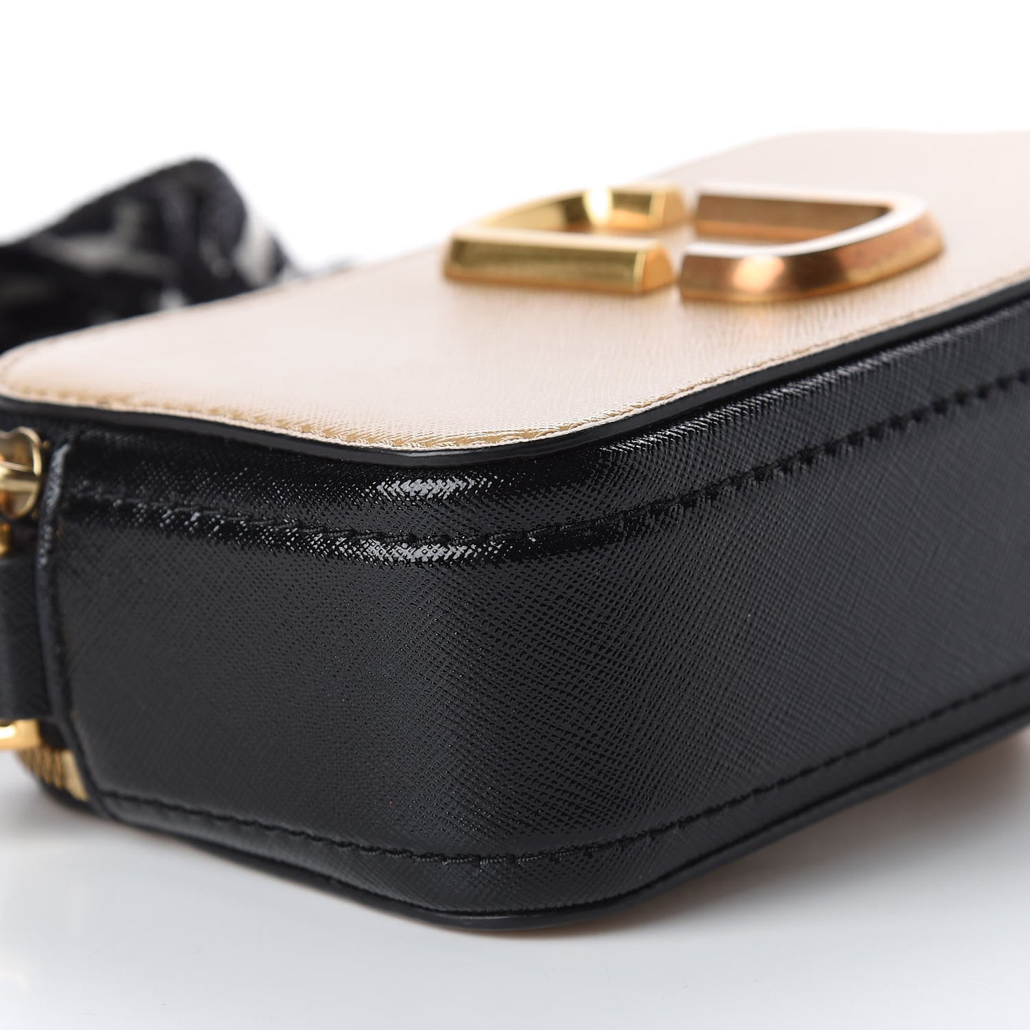 Saffiano Small Snapshot Camera Bag Beige