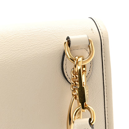 Gucci Textured Calfskin Web Small Rajah Slim Flap Shoulder Bag Mystic White 12 of 13
