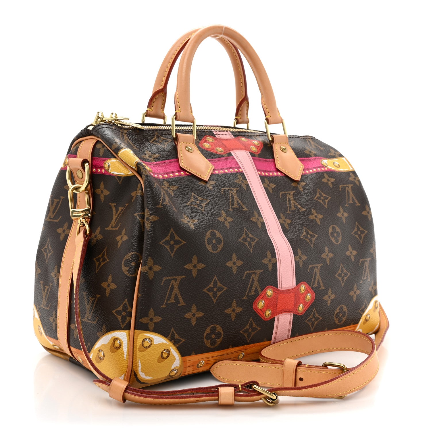 Louis Vuitton Monogram Summer Trunks Speedy Bandouliere 30 3 of 13