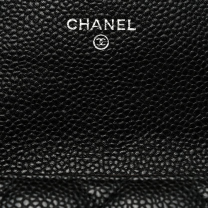 Chanel Caviar Quilted Large Gusset Flap Wallet Black 6 of 8