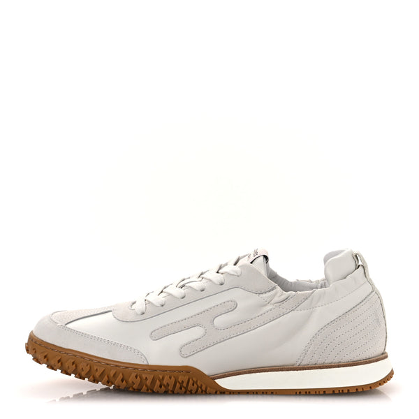 【美品】HERMES デッキシューズ 28-28.5cm向け ホワイト Hermes Nappa Suede Goatskin Jet Sneakers 40 White 1778452