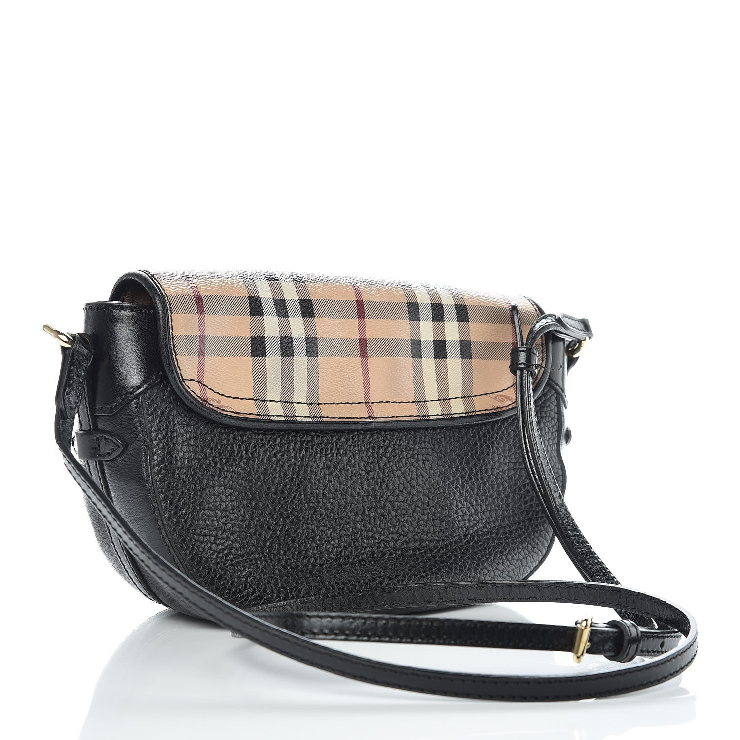 Burberry Haymarket Check Maydown Crossbody Bag Black 3 of 13
