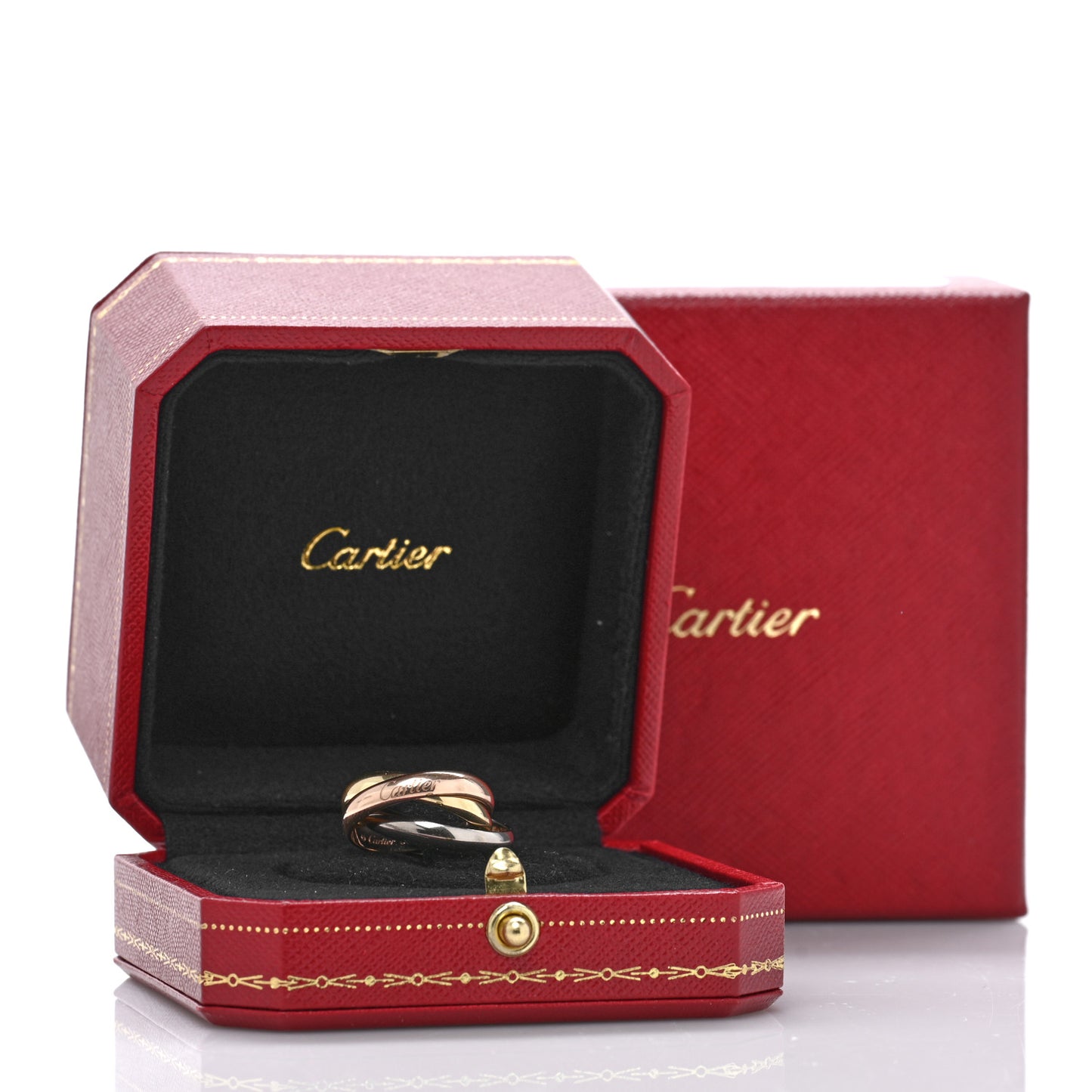 18K Pink Yellow White Gold Classic Trinity Ring 51 5.75